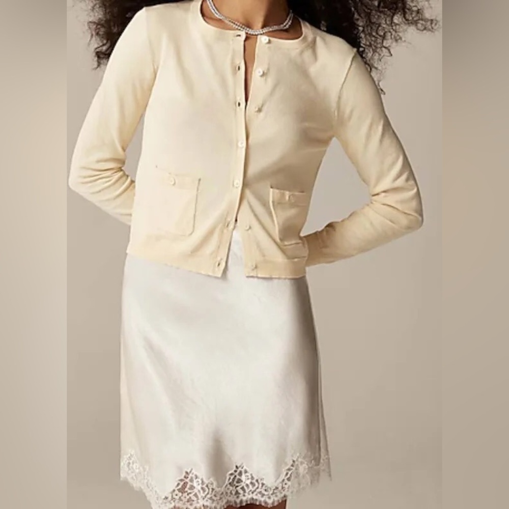J.Crew Crewneck Cardigan Sweater in Premium Ultrafine